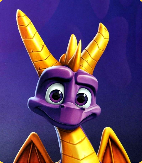 Spyro the Dragon smiling
